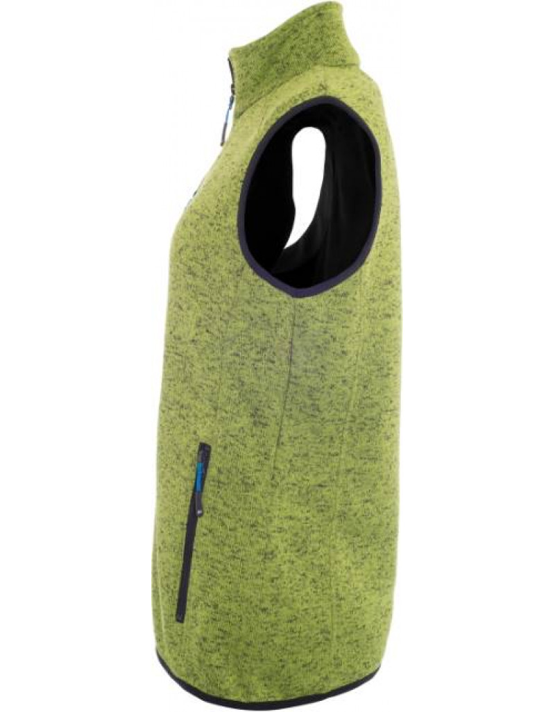 Vestă tricotată din fleece pentru femei cu guler ridicat